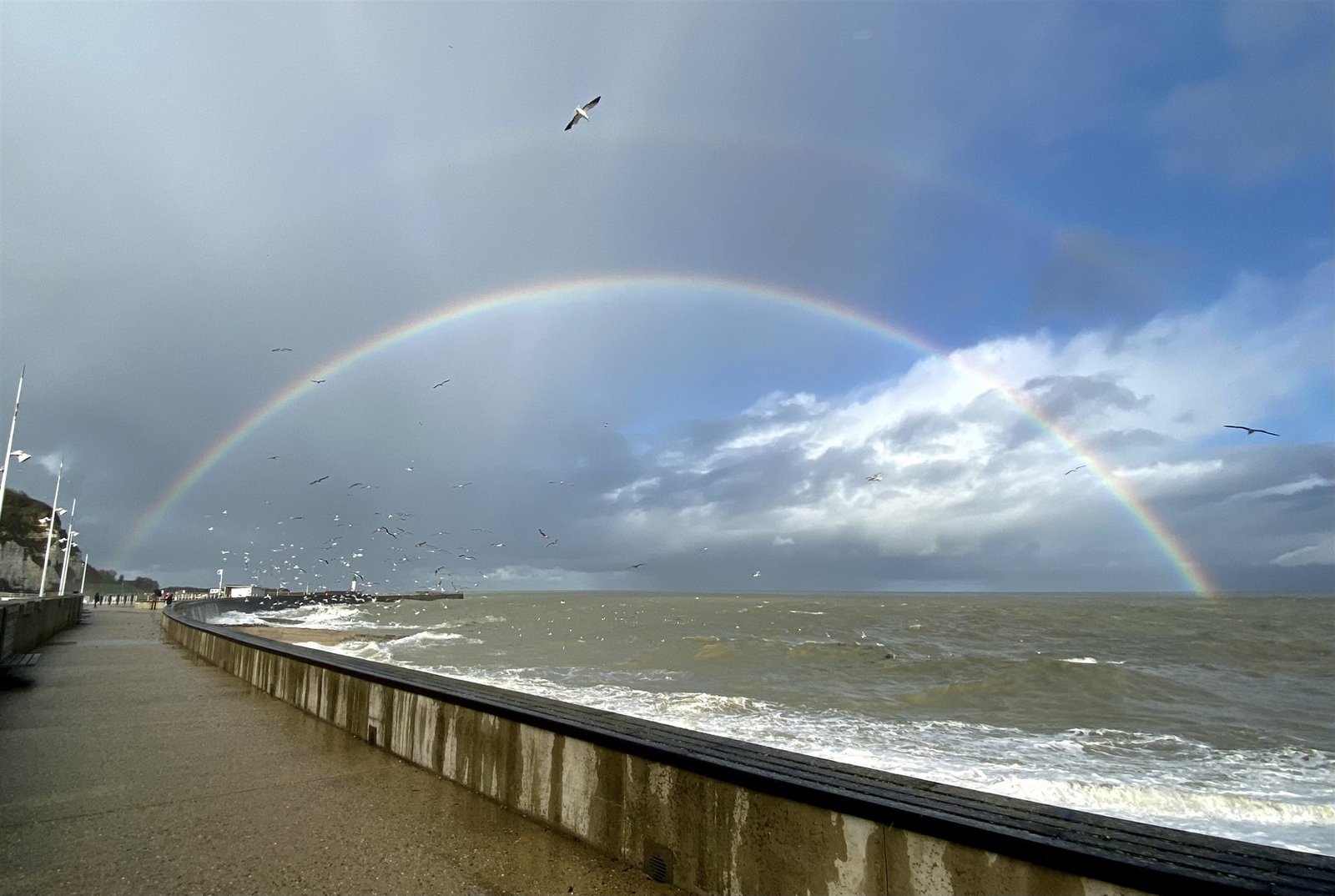 Double arc-en-ciel sur le littoral normand — Stéphane Lhôte